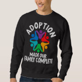 Sweatshirt Adoption Rendu Notre Famille Complète Gotcha Day F (Devant)