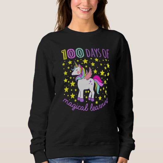 Sweatshirt Adorable 100 Jours De Magical Learning School Unic (Devant)