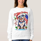 Sweatshirt adorable chien de Noël (Devant)
