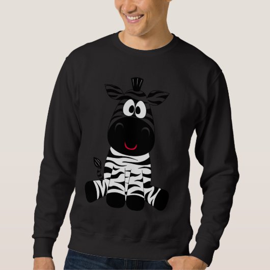 Sweatshirt Adorable Zebra Sitting Cute (Devant)