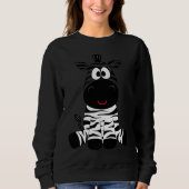 Sweatshirt Adorable Zebra Sitting Cute (Devant)