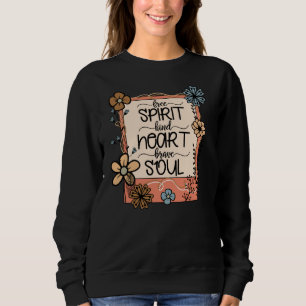 Sweatshirt Adorables Inspirationnel Esprit Libre Coeur