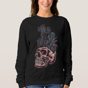 Sweatshirt Adorables Jour du crâne mort avec Cactus