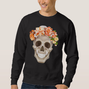 Sweatshirt Adorables Jour du crâne mort Fleurs Calavara