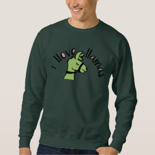 Sweatshirt Adorables Llama Love I Llove Llamas