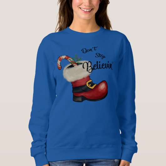 Sweatshirt Adorables Noël n'arrêtez pas de croire' (Devant)