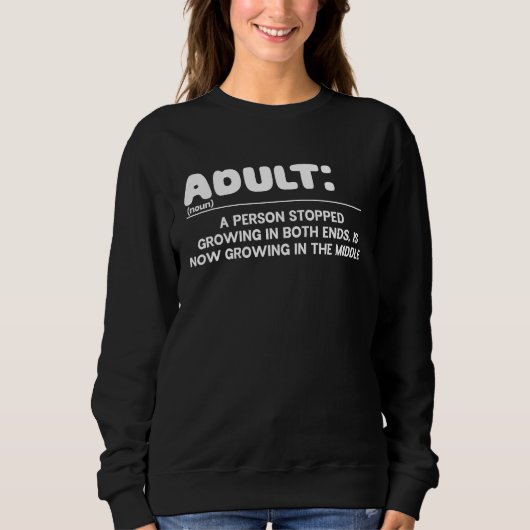 Sweatshirt Adult Definition Hilarious Gag Dictionary  Person (Devant)