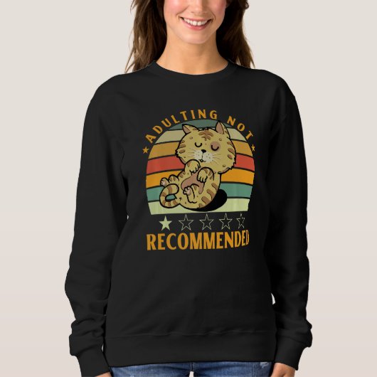 Sweatshirt Adulte Devis Non Recommandé Sarcastique 1 (Devant)
