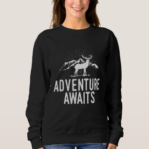 Sweatshirt Adventure Attend Voyage Et Aventure Randonnée Camp