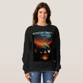 Sweatshirt Adventure Awaits bear hiking camping mountains (Devant entier)