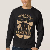 Sweatshirt Adventure is My Love Language  Camp Graphic Plus S (Devant)