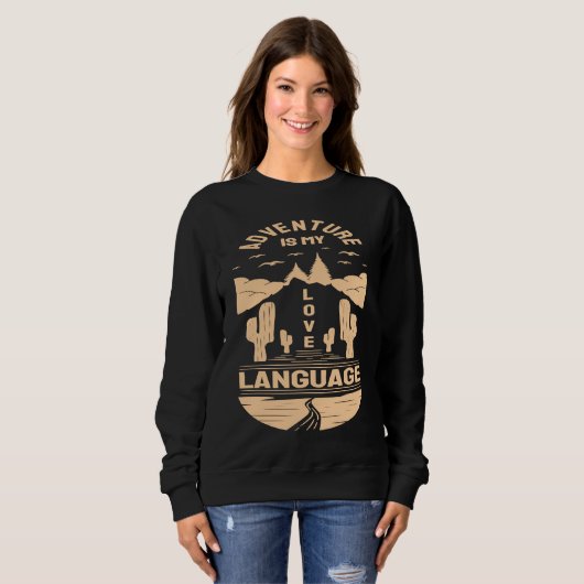 Sweatshirt Adventure is My Love Language  Camp Graphic Plus S (Devant entier)