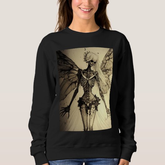 Sweatshirt Aesthetic Grunge Fairycore Butterfly Gothic Horror (Devant)