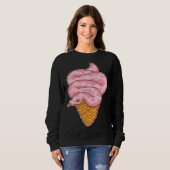 Sweatshirt Aesthetic Pink Snake Ice Cream (Devant entier)