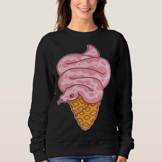 Sweatshirt Aesthetic Pink Snake Ice Cream (Devant)
