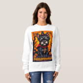 Sweatshirt Affenpinscher Happy Howloween (Devant entier)