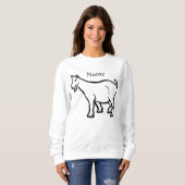Sweatshirt Affiche de chèvre Animal Thunder_Cove (Devant entier)
