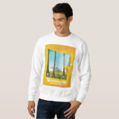 Sweatshirt Affiche de vacances du parc national de Yellowston (Devant entier)