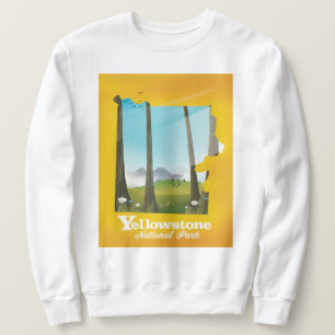Sweatshirt Affiche de vacances du parc national Yellowstone.