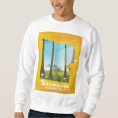 Sweatshirt Affiche de vacances du parc national Yellowstone. (Devant)