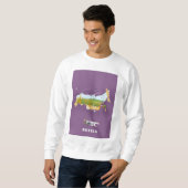 Sweatshirt Affiche de voyage de carte russe (Devant entier)