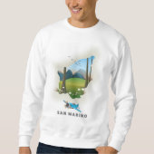 Sweatshirt Affiche de voyage illustrée de Saint-Marin. (Devant)