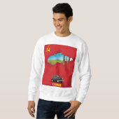Sweatshirt Affiche illustrée de carte de l'URSS (Devant entier)