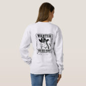 Sweatshirt Affiche recherchée écureuil drôle | Bandit de grai (Dos entier)