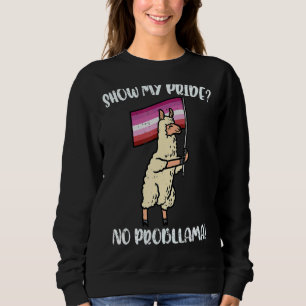 Sweatshirt Afficher Ma Fierté Pas De Problème Drapeau Lesbien