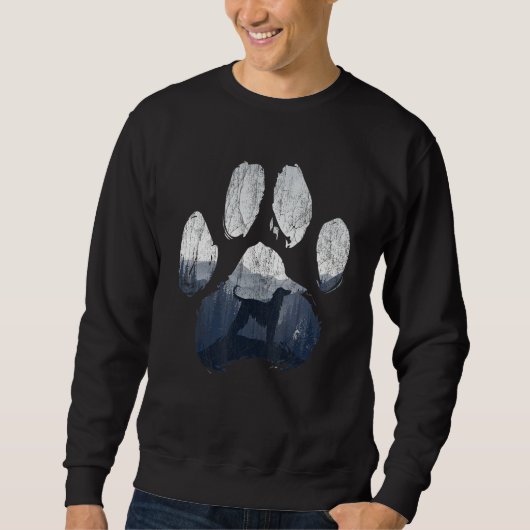 Sweatshirt Afghan Hound Dog Paw Mom Dad Mountains (Devant)