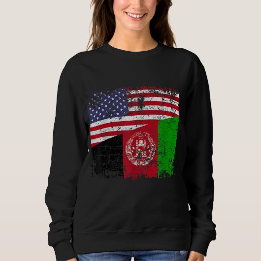 Sweatshirt AFGHAN RACINE Drapeau semi-américain USA AFGHANIST (Devant)