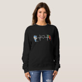 Sweatshirt Afghanistan Argentine Flag Afghan Argentinian Hear (Devant entier)