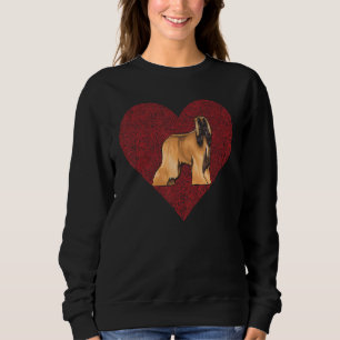 Sweatshirt Afghanistan Hound Valentines Day Chien Love Finger