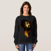 Sweatshirt Africa Map African Man Rasta Colors (Devant entier)