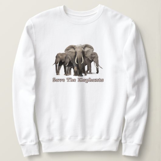 Sweatshirt africain des éléphants (Design devant)