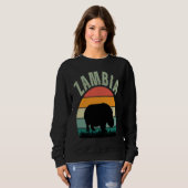 Sweatshirt African Hippos in Zambia, Hippopotamus Safari (Devant entier)