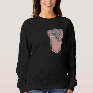 Sweatshirt Afrique Safari Animal Pocket Baby Elephant