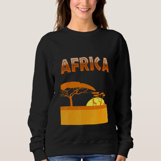 Sweatshirt Afrique Safari Wild Animals Cute Novelty 10 (Devant)