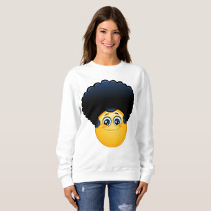 sweatshirt afro emoji femmes