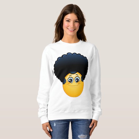 sweatshirt afro emoji femmes (Devant entier)
