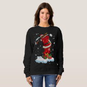 Sweatshirt Afro Santa Playing Golf Xmas Black Afro Golf Playe (Devant entier)