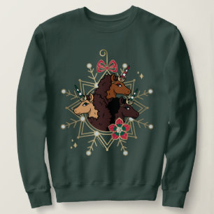 Sweatshirt Afro Unicorn Festive Vacances Magique