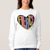 Sweatshirt Afro Unicorn Fierce Heart Design (Devant)