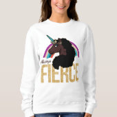 Sweatshirt Afro Unicorn | Magique - Toujours fière (Devant)