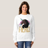 Sweatshirt Afro Unicorn | Magique - Toujours fière (Devant entier)