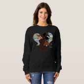 Sweatshirt Afro Unicorn Trio Coeur Design (Devant entier)