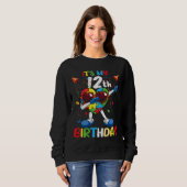 Sweatshirt Âge 12 Dab Heart Born Puzzle Sensibilisation sur l (Devant entier)