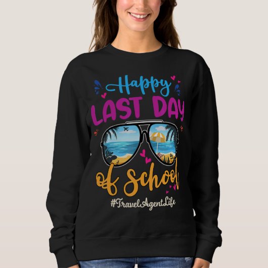 Sweatshirt Agent de voyage Joyeuses Lunettes de soleil de Der (Devant)