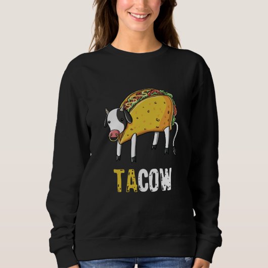 Sweatshirt Agriculteur drôle mignon de vache à amant de taco (Devant)