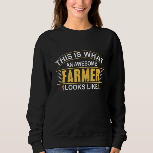 Sweatshirt Agriculteur Un Fermier Magnifique Ressemble À (Devant)